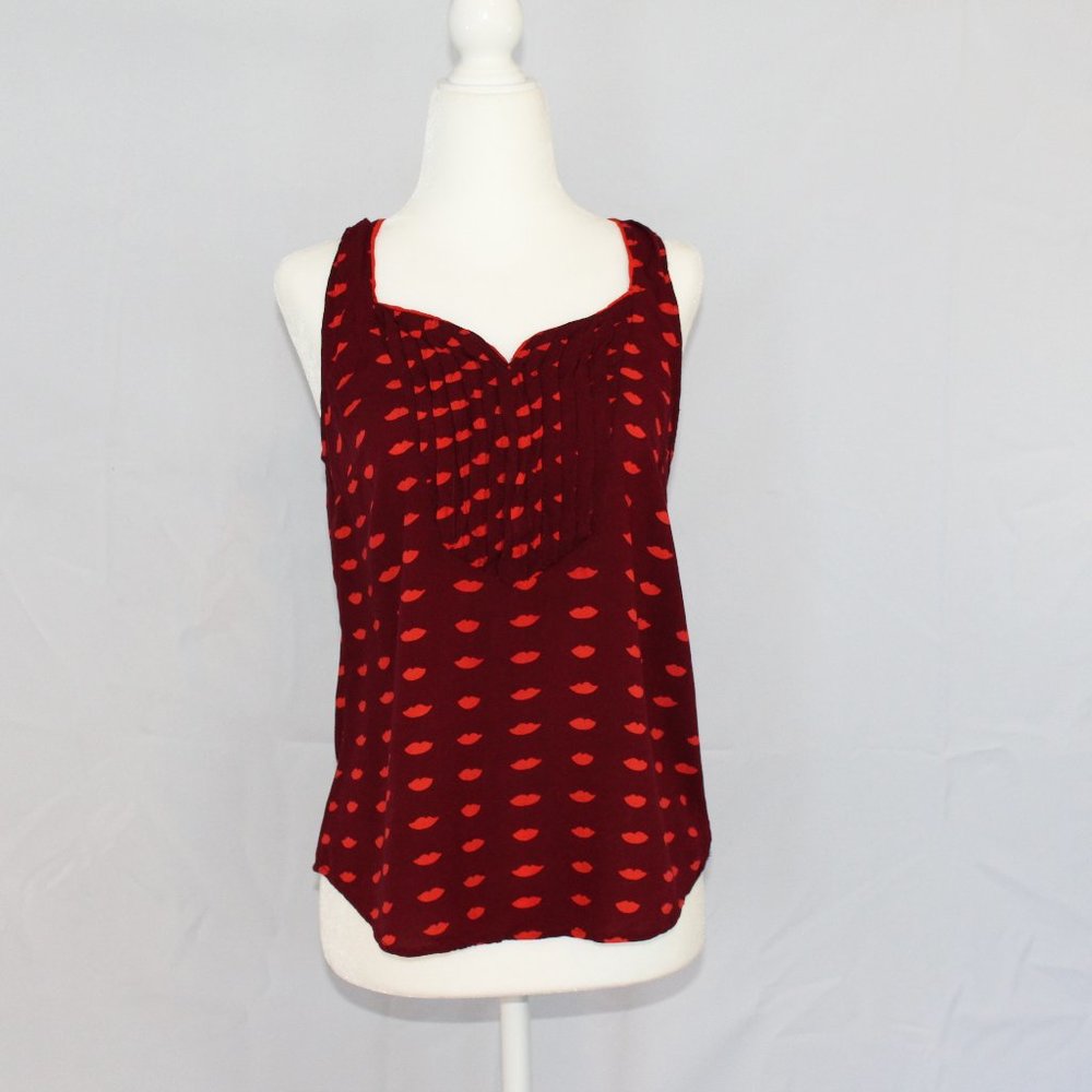 Maeve Anthropologie Lip Print Tank 6